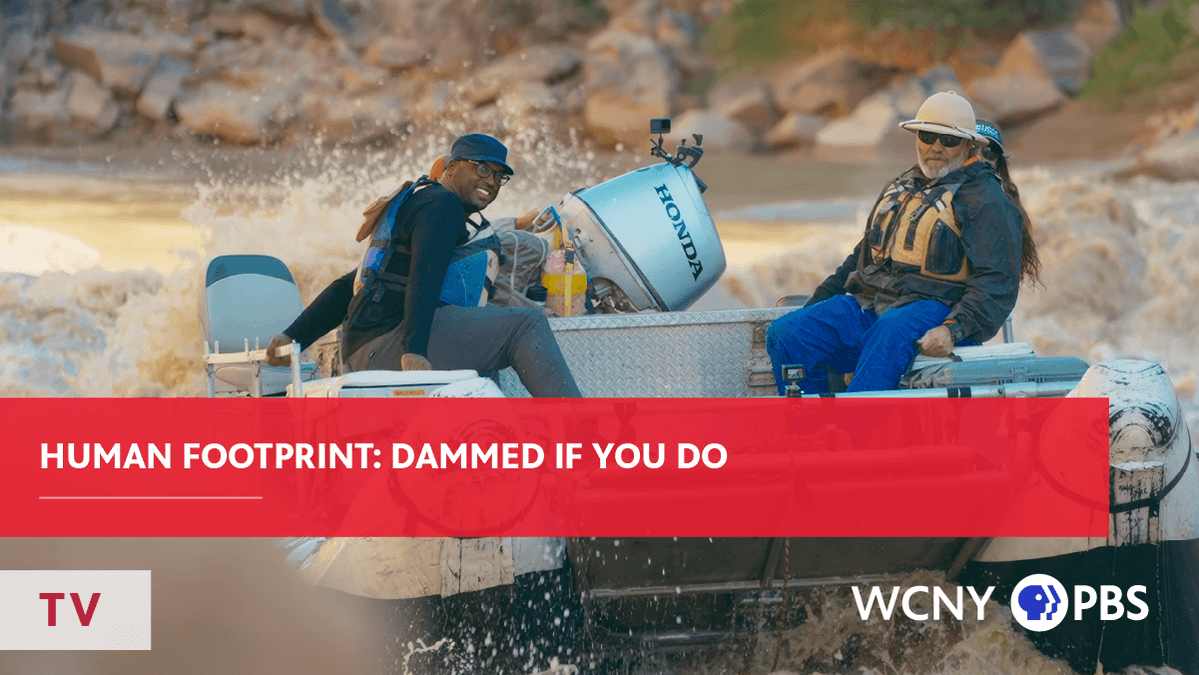 WCNYPBS's tweet image. Human Footprint: Dammed If You Do | Watch July 23 at 9 p.m. on WCNY-TV
Shane travels from ancient aqueducts to modern mega-dams. On a journey down the Colorado River, he discovers how humanity’s thirst for control has reshaped rivers, ecosystems, and civilization itself.
