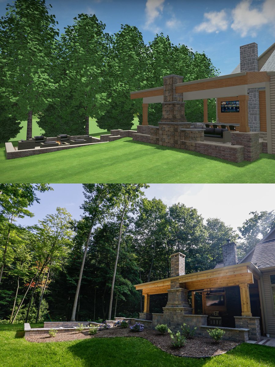 toddsservices's tweet photo. There’s nothing quite like the magic of seeing a landscape project come to life! From the first conception rendering to the final planting, it’s amazing to witness how a vision transforms into reality.

#TSI #ToddsServices #Landscape #Michigan #MichiganLandscape #PureMichigan https://t.co/yEyZmGt78L