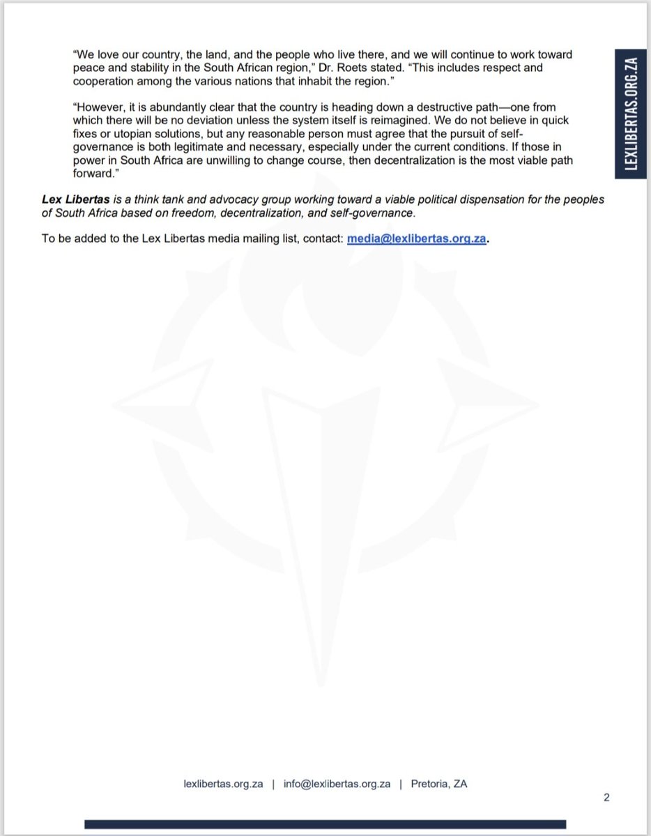 LexLibertasOnX's tweet image. Media Statement 23 July 2025