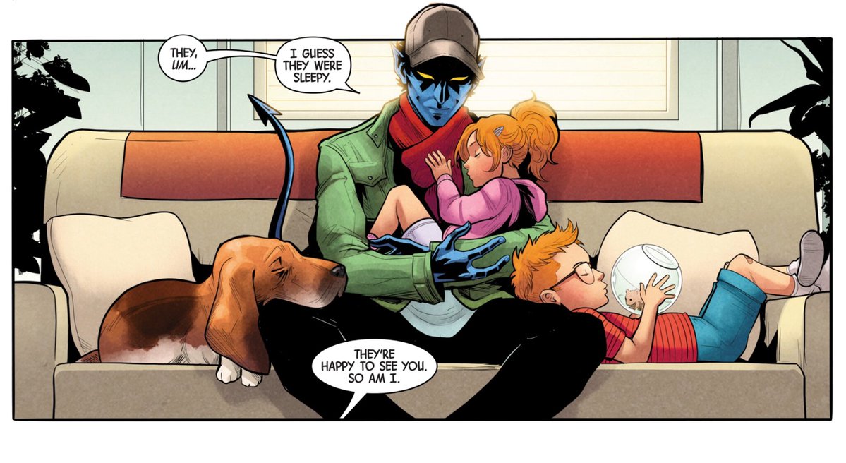 proxy616's tweet image. #xspoilers Kurt settling in with the Deneer family
(Nightcrawler: great with children and animals as well as the ladies).