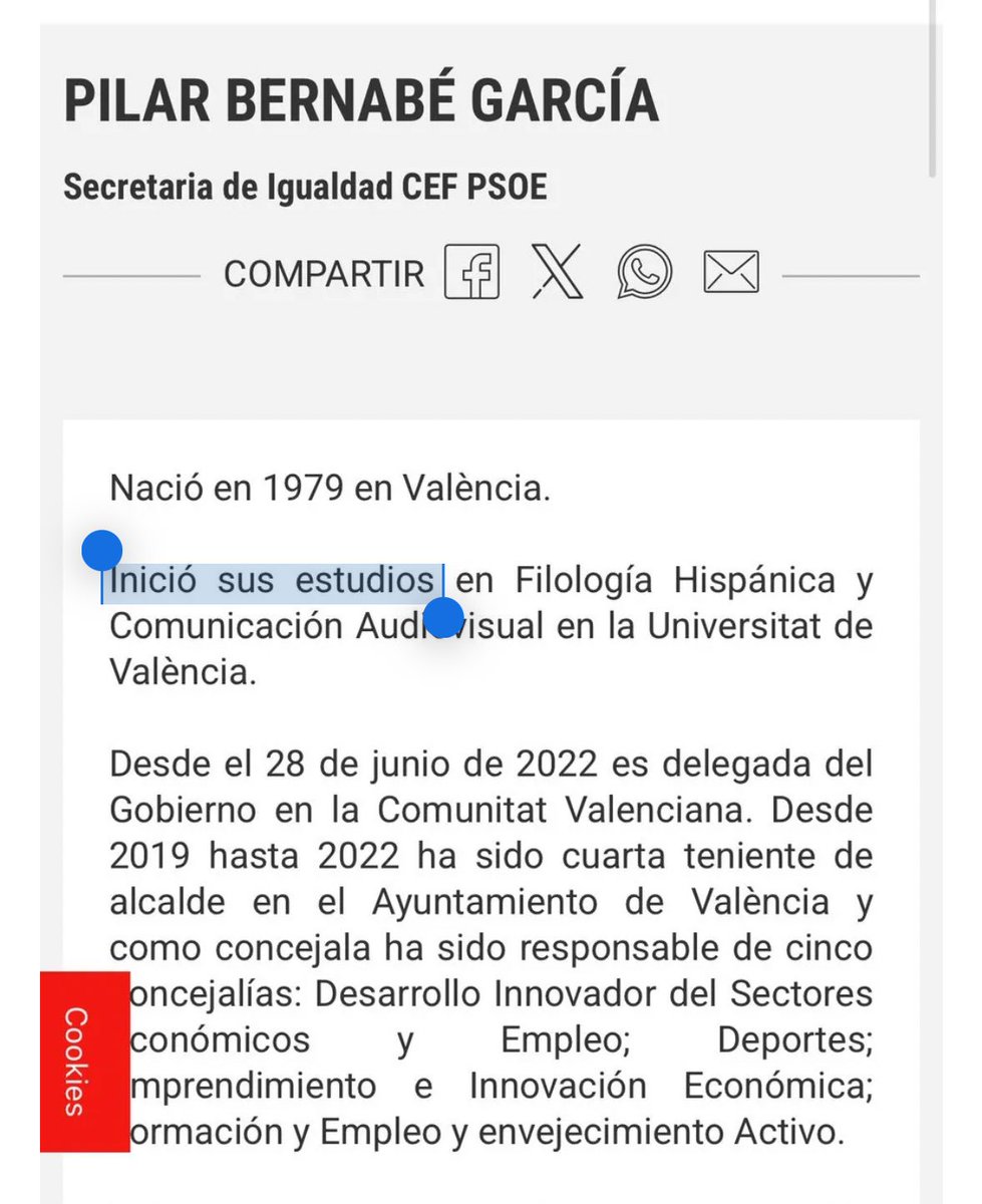 PedroOtamendi's tweet image. Lo de Noelia Núñez está mal. Debería dimitir en un escenario político dónde ‘dimitir’ no fuera un nombre ruso. En el que por desgracia vivimos, no.
Pero de los socialistas, lecciones ninguna. Asi arreglan en el PSOE las mentiras en el CV de sus políticos:
Pilar Bernabé,…