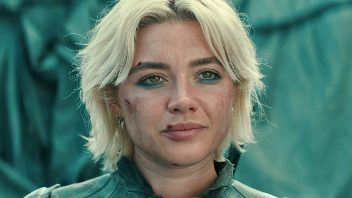 hellopugh's tweet image. yelena belova smile count in thunderbolts:
-when she sees the guinea pig
-lovingly at bob multiple times
-seeing john fall on his ass
-being named a new avenger