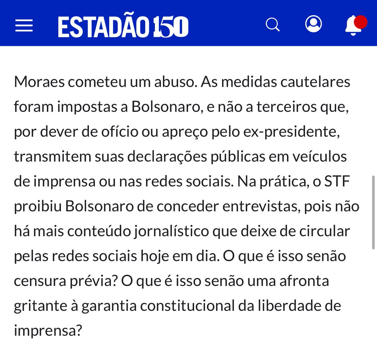 SamPancher's tweet image. No que depender dos editoriais de hoje, temos uma unanimidade