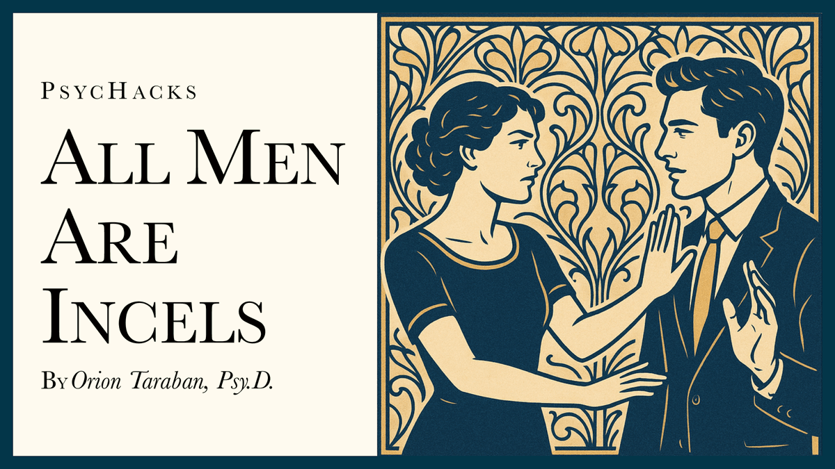 I've never understood the use of the term “incel” as an insult. After all, if a man wants to have sex with a woman who doesn't, then either the man is going to be involuntarily celibate or the woman is going to be involuntarily sexual. loom.ly/gwKWBJA