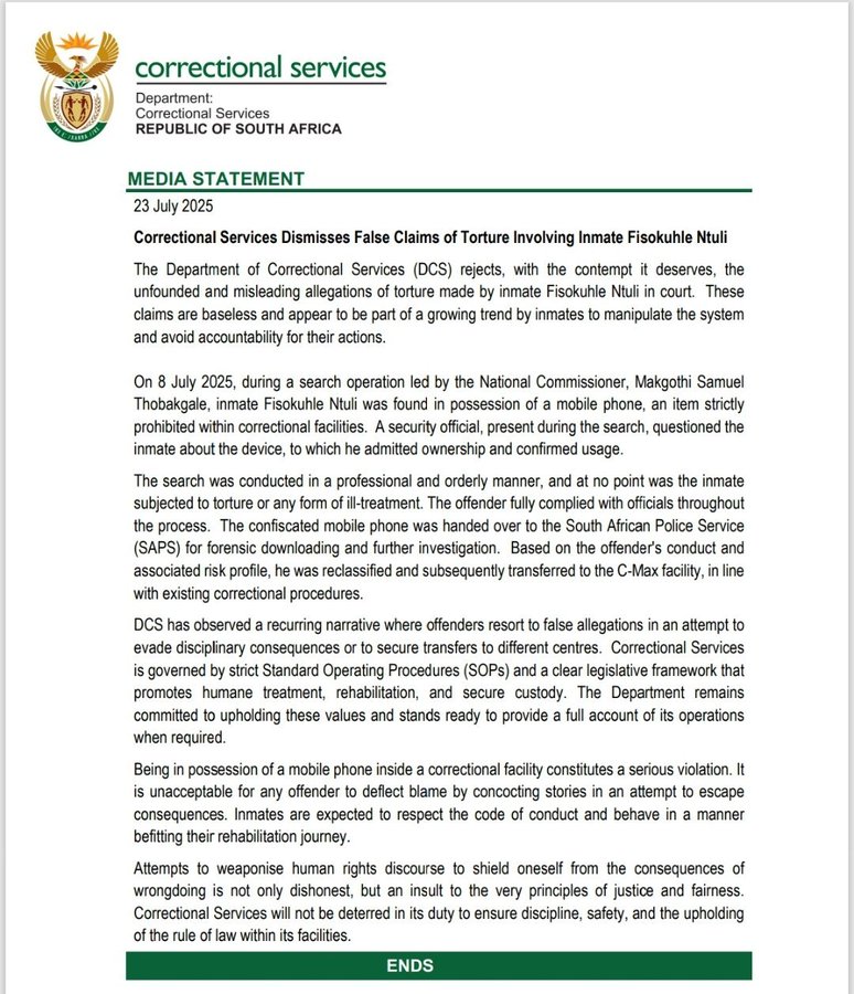 Timeislessl's tweet image. &quot;the DSC observed the reccuring narrative (human rights violation) to resort to false allegations in an attempt to evade consequences&quot; 

Ntuli&apos;s cellphone is taken for downloading.

You can only lie up to so far until it catches up with you.

#SenzoMeyiwaTrial