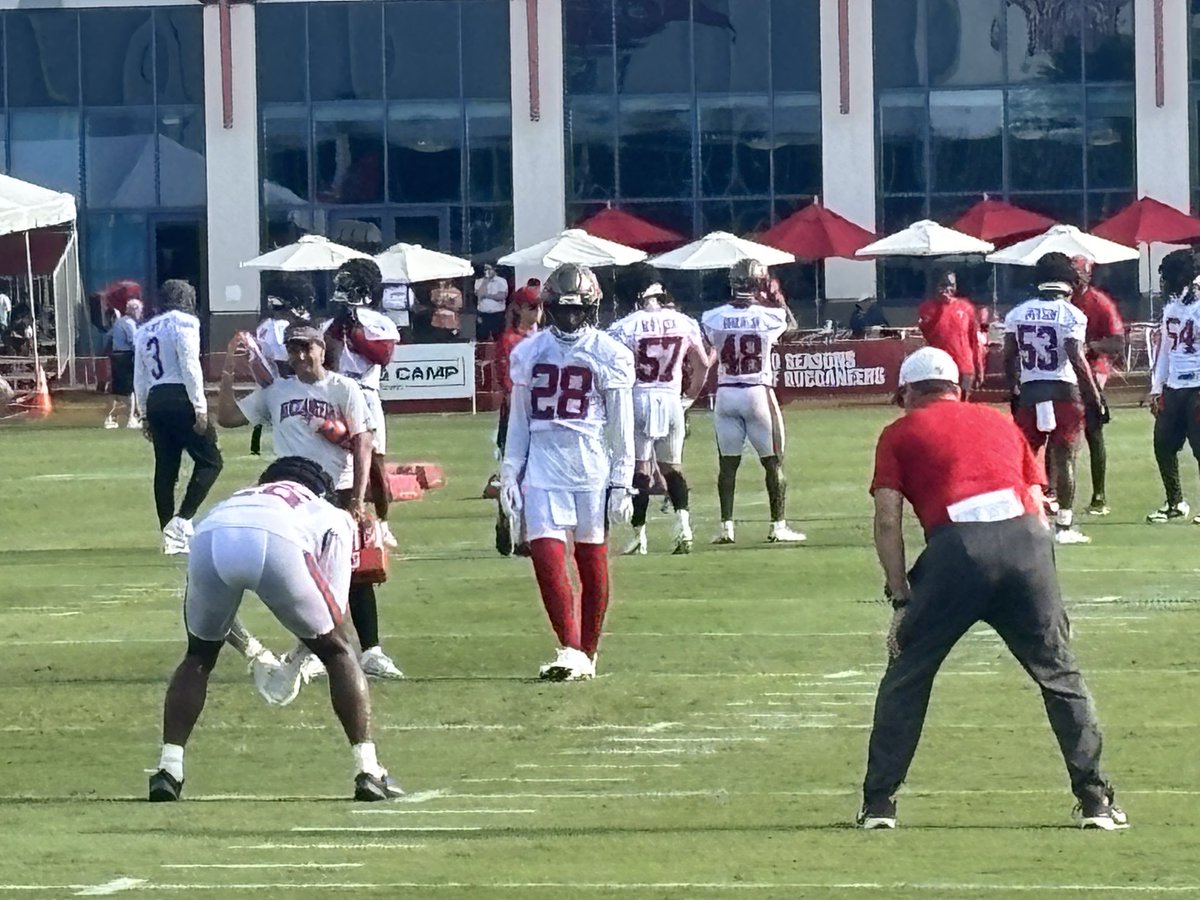 gregauman's tweet image. And here’s Shilo Sanders (28), working with safeties coach Nick Rapone at first practice of training camp.