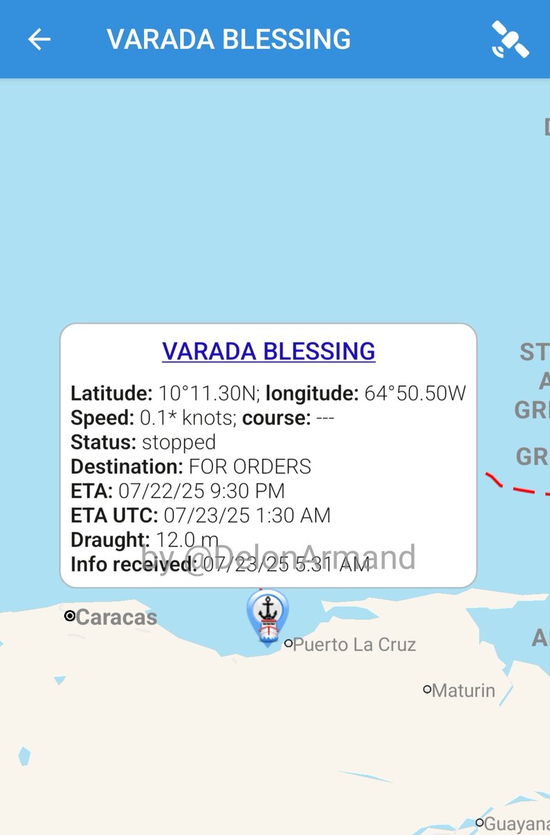 DelonArmand's tweet image. VARADA BLESSING a "zombie" VLCC arrived at the port of Jose, Venezuela from Singapore (dead in Bangladesh, 2017)
A good number of zombie, stealth, dark fleet ... vessels have arrived at Venezuelan terminals (see TL)
#tankers #Crudeoil #Crude