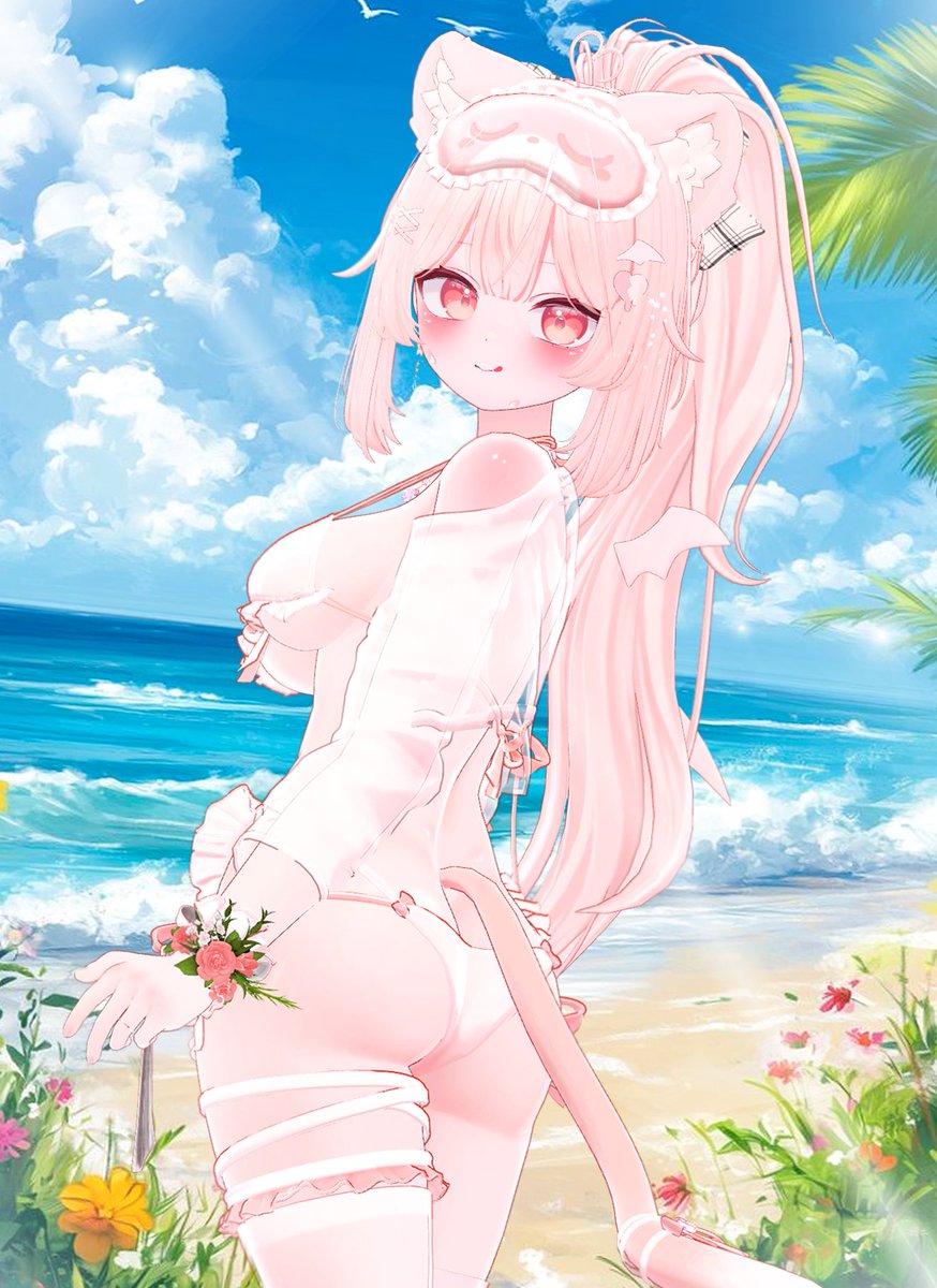 StellarVRC's tweet image. めっちゃ暑い… 🩷💦