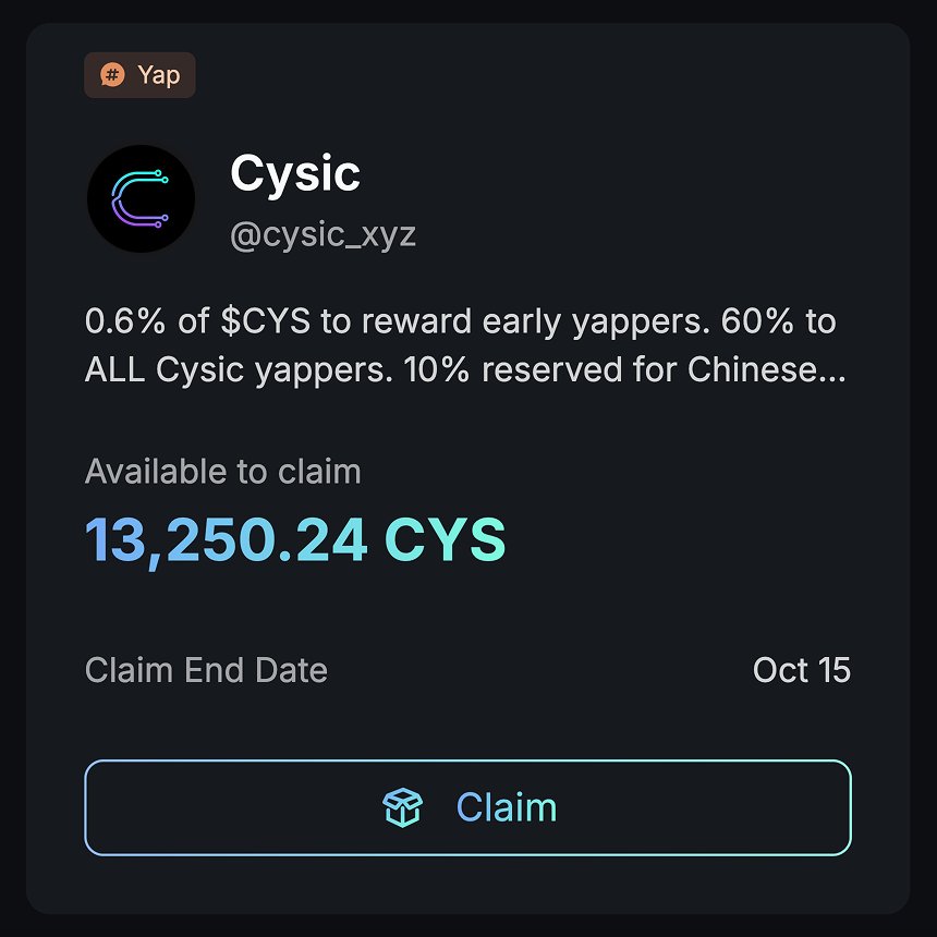rammy0x's tweet image. Just imagine this is you come @cysic_xyz allocation day.
And you connect your X to see this. Then CYS launches at $1-2 then everybody walked home happily.
Yeah, can be you... can be me.
Just Prove - Earn - Verify, and you'll W!