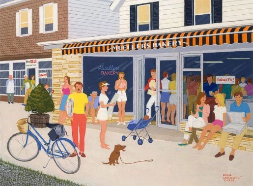 HWarlow's tweet image. Hello again
New ( to me ) artist
Dick La Bonte
American Naive artist now on his second career. The first in publishing
These are charming
Anchor and Palette Prints
Love the mermaids Trying to lure the fishermen