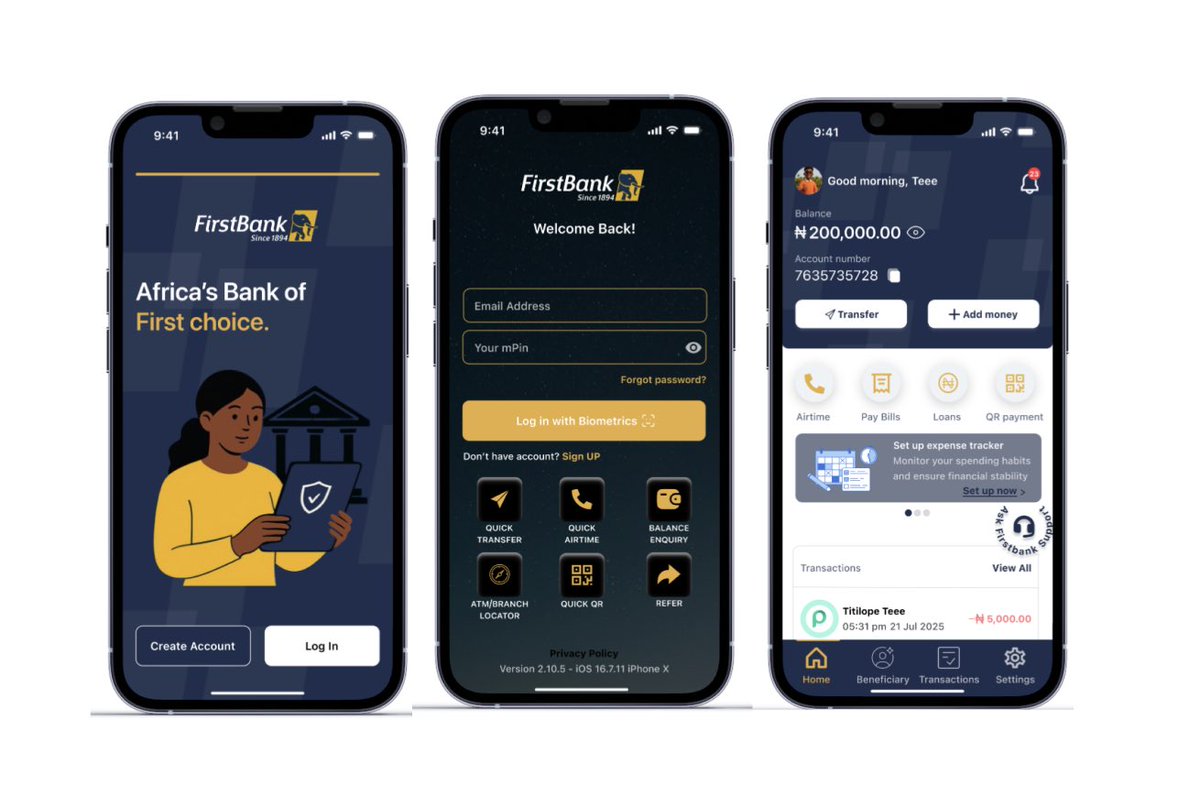 Teee_ui's tweet image. The is the design out come from my case study.
@FirstBankngr , What do you think?
The first frame is the redesign, the frame is the old design and the frame is the flow