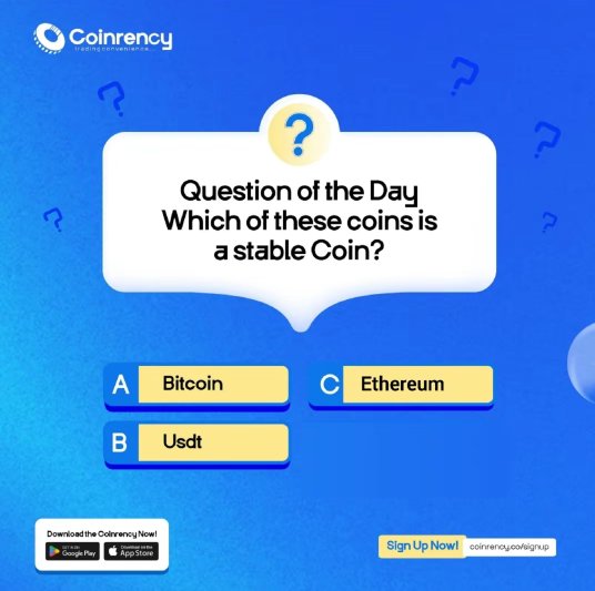 Coinrency_app's tweet image. Let&apos;s talk about stability in the crypto world!

Out of these coins, which one do you think is a stable coin?

Download the Coinrency app today!

#coinrency #2secspay #digitalassetsmanagement #stablecoins
#bitcoinvsusdt