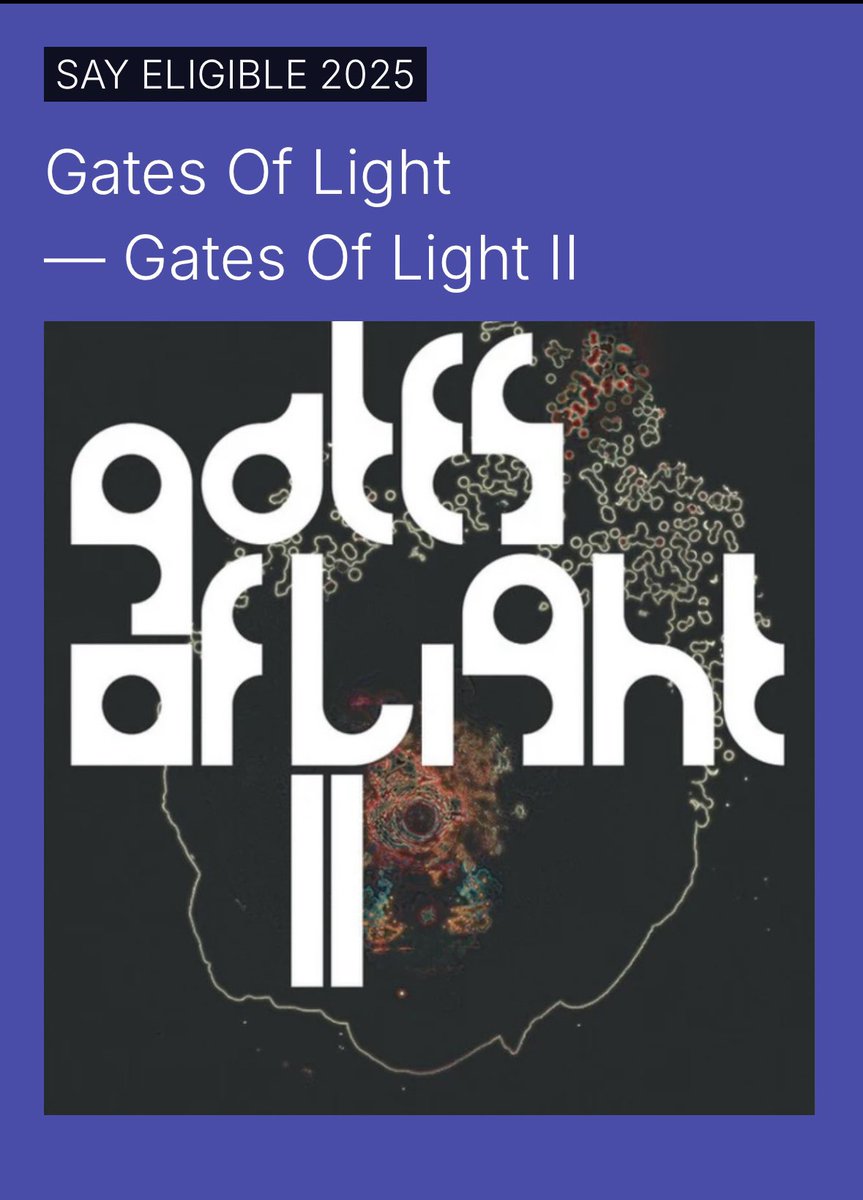 gates_light's tweet image. ‘Blending dream-pop, glitchy psychedelia, and raw storytelling, the album is both a love letter to musical connection and a reflection on resilience.’
~ @BabyStepMag
Gates Of Light II is eligible for the @SAYaward 2025!
🎧lastnightfromglasgow.lnk.to/GoLII