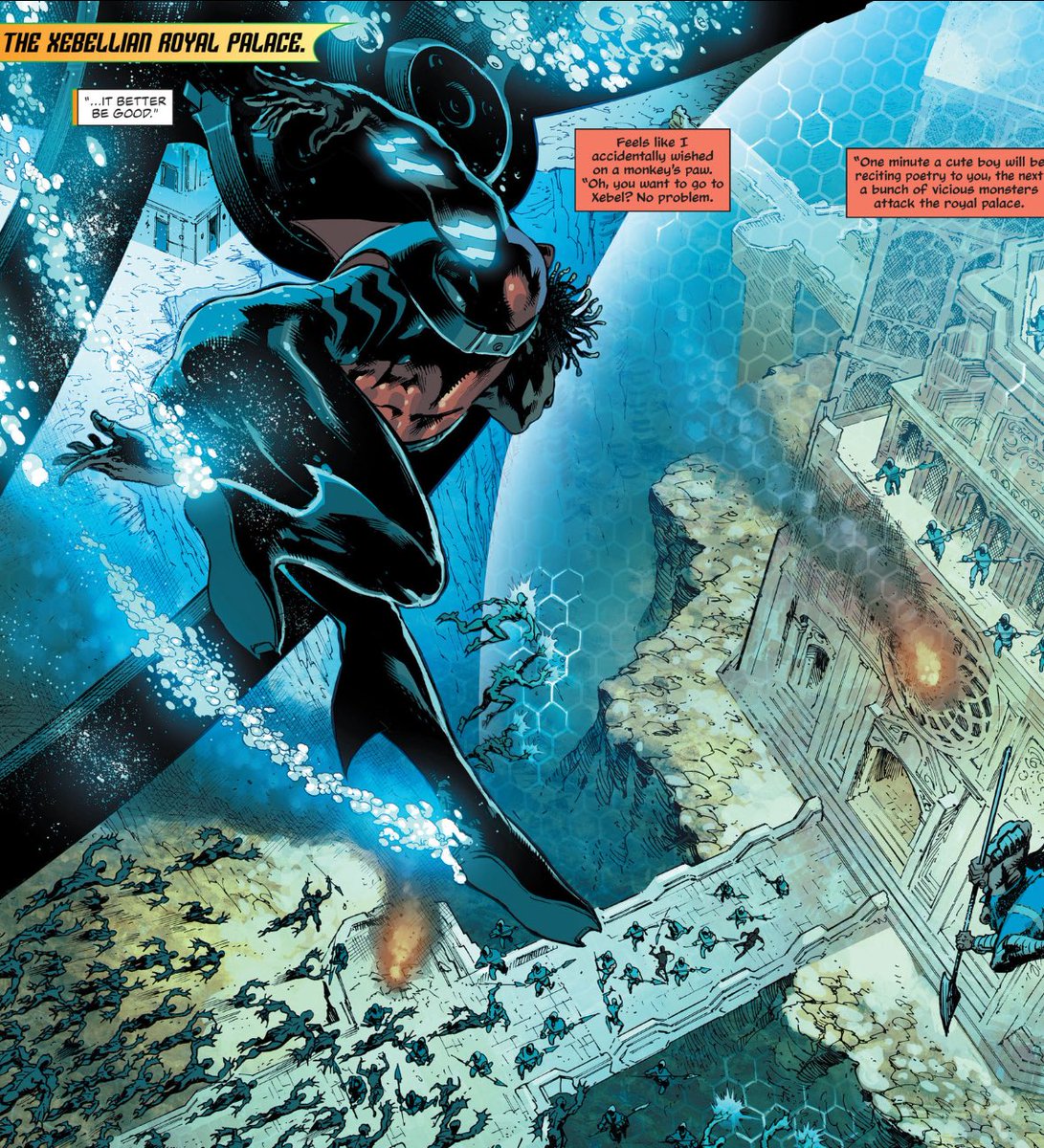 KeenanLance_'s tweet image. We need to make sure this Yo-Ho book makes noise so we can get a proper All In series for Jackson. I wouldn’t mind something like ‘Aquaman: Son of Xebel’ where he’s using the mantle in their territory. He’s got messy family history there and he battled the Trench with them!