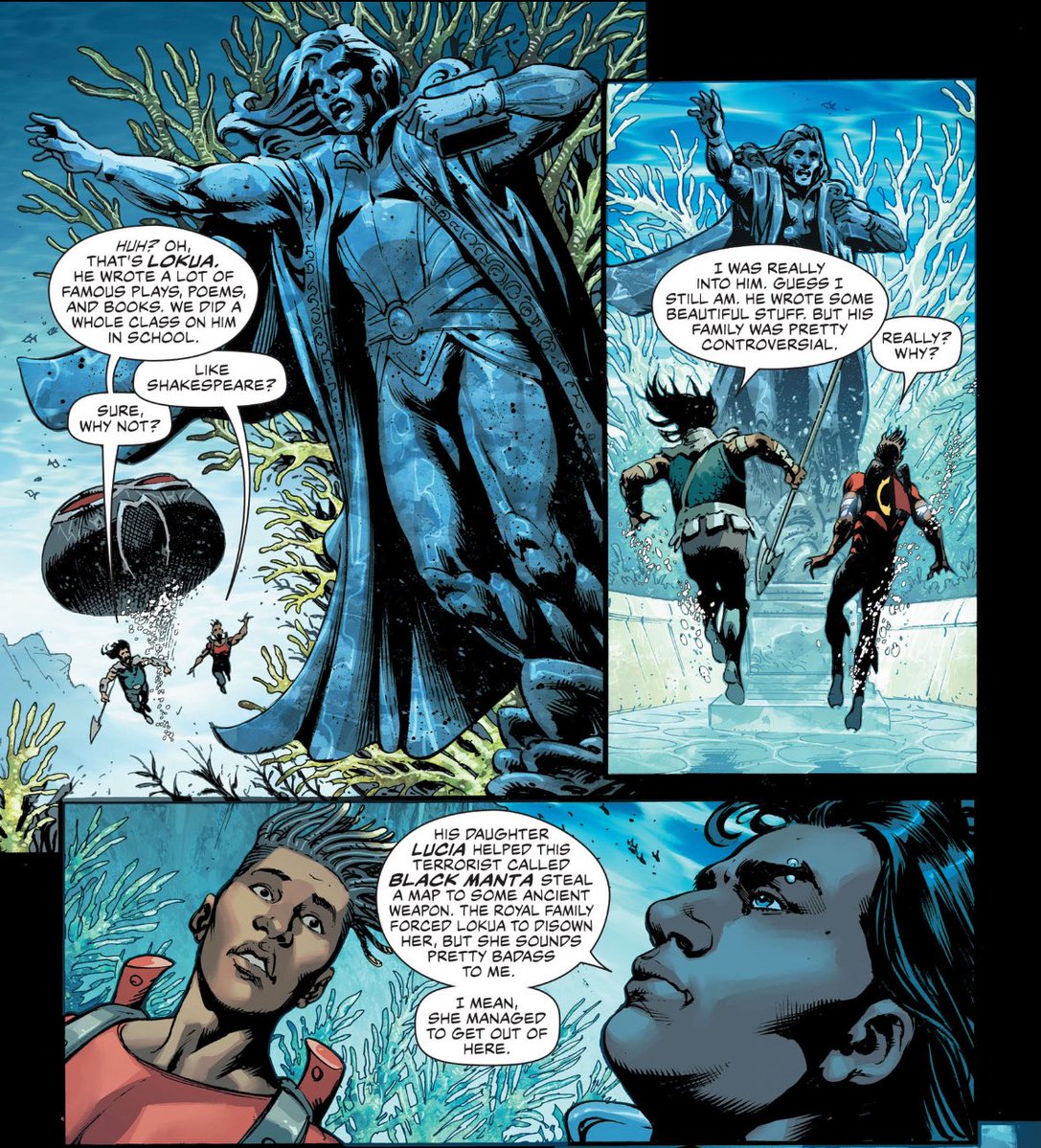 KeenanLance_'s tweet image. We need to make sure this Yo-Ho book makes noise so we can get a proper All In series for Jackson. I wouldn’t mind something like ‘Aquaman: Son of Xebel’ where he’s using the mantle in their territory. He’s got messy family history there and he battled the Trench with them!