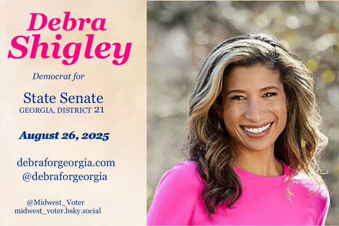 Flowers4myHair's tweet image. August 26th Vote
Debra Shigley for
Georgia State Senate
District 21
🔹Public Schools
🔹More affordable to
raise a family
🔹Affordable Healthcare
🔹Woman's right for own
healthcare decisions
🔹@DebraForGeorgia
🔹debraforgeorgia.com
#DemVoice1 #OBV