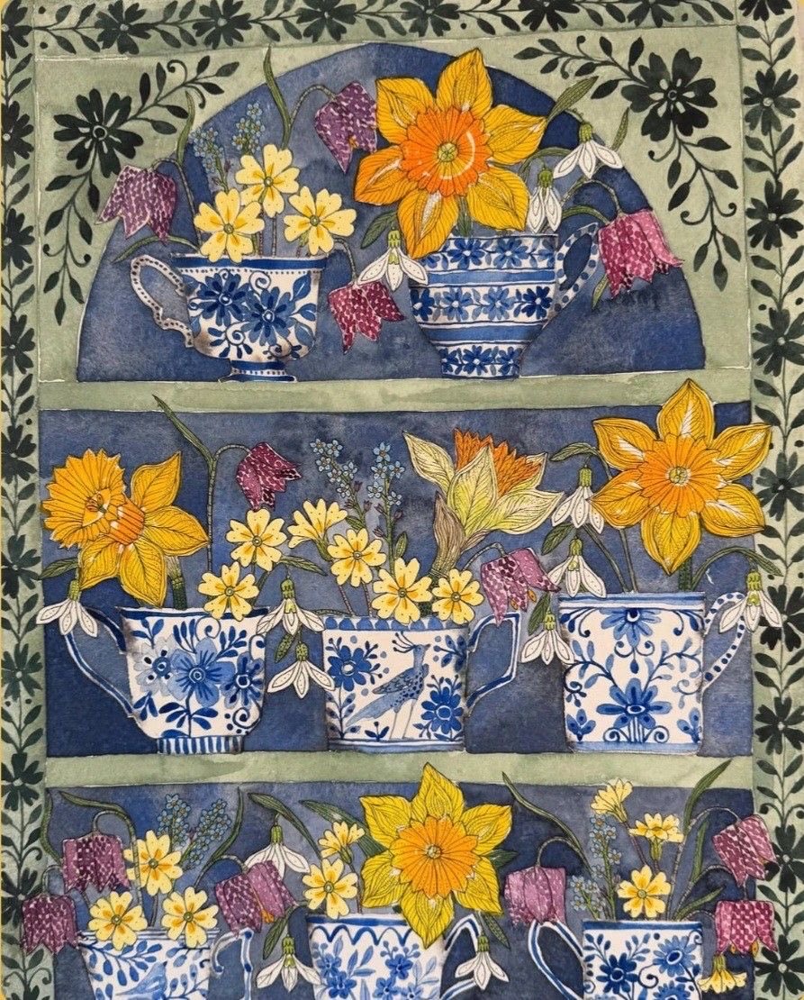 HWarlow's tweet image. Polly Mabel artist
Not really daffodil,season but I do like this artists work
Colourful and full of pattern.