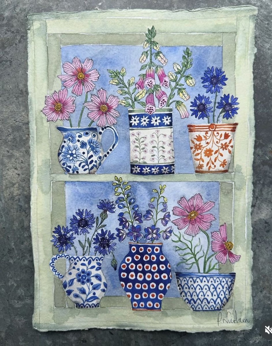 HWarlow's tweet image. Polly Mabel artist
Not really daffodil,season but I do like this artists work
Colourful and full of pattern.