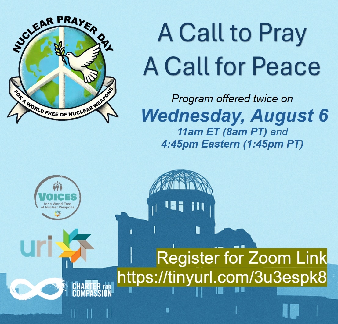 Join Voices for a World Free of Nuclear Weapons Cooperation Circle for the UNFORGETTABLE FIRE online event on Aug 6, 2025! 

Honoring Hiroshima's 80th anniversary with music, art, and the Voices 2025 Youth Award. 🌍✌️ 
Register: uri-org.zoom.us/meeting/regist…
#Peace