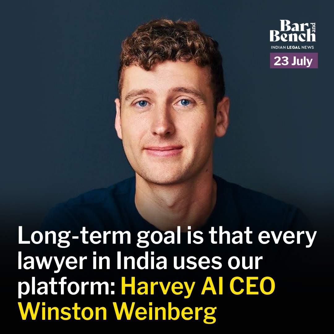barandbench's tweet image. Harvey AI recently announced the opening of its first India office in Bangalore, in a bid to shape the future of legal technology in one of the world’s fastest-growing legal markets.
Having been adopted by global law firms, Harvey AI is now expanding its reach into the Indian…