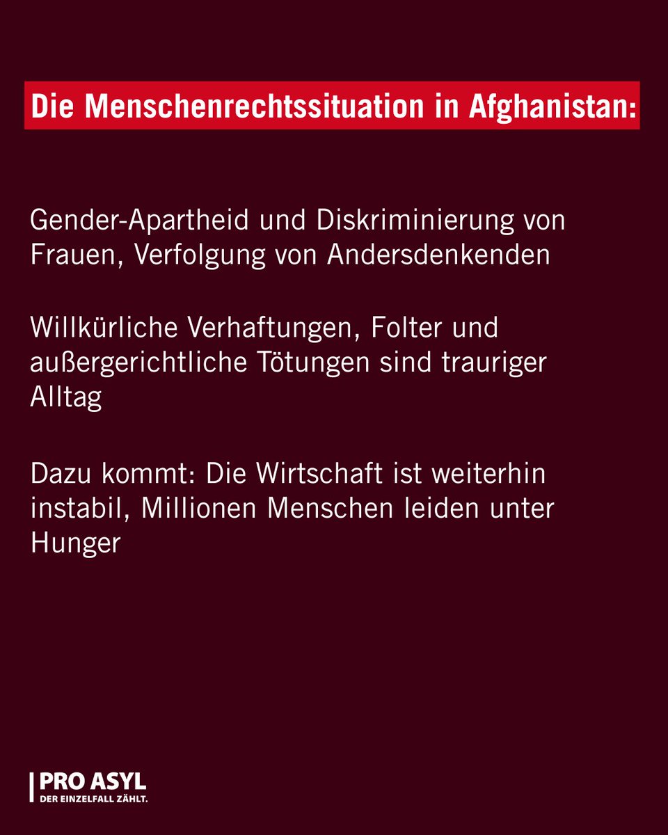 Der Internationale Strafgerichtshof erlässt Haftbefehle gegen Taliban-Anführer wegen Verbrechen gegen die Menschlichkeit.
Und Deutschland?
➤ Schiebt Afghan*innen nach Kabul ab
➤ Will Gespräche mit dem Taliban-Regime führen
➤ Bricht das Völkerrecht – für „Ordnung“