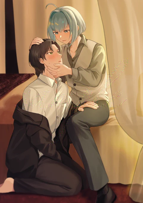 【お知らせ】 改めて、bundoki( )様のweb小説『よくできました、先生』に登場するお2人のイラストを描かせていただきました! よろしくお願い致します