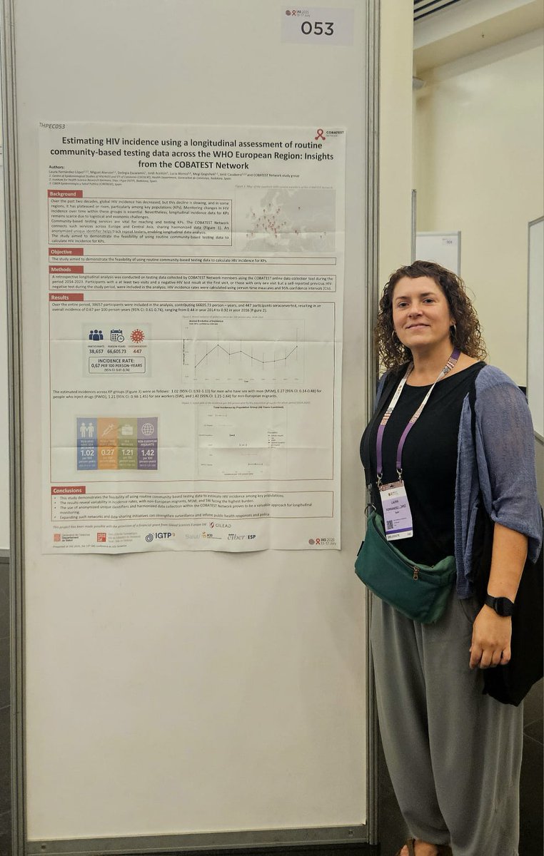 Ceeiscat (@ceeiscat) on Twitter photo 🌍 We’re happy to share that our colleague Laura Fernàndez-López presented at #IAS2025 in Kigali, Rwanda!
📊 Estimating HIV incidence using community-based testing data across the WHO European Region – Insights from the COBATEST Network
➡️cobatest.org/en/
<a href="/iasociety/">IAS - the International AIDS Society</a> 🌍 We’re happy to share that our colleague Laura Fernàndez-López presented at #IAS2025 in Kigali, Rwanda!
📊 Estimating HIV incidence using community-based testing data across the WHO European Region – Insights from the COBATEST Network
➡️cobatest.org/en/
<a href="/iasociety/">IAS - the International AIDS Society</a>