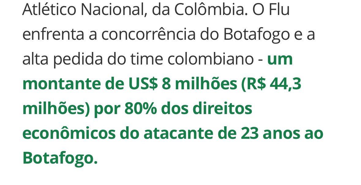 Nunca vi o tal Hinestroza jogar, mas a incoerência é a única certeza dessa gestão.

Iria pagar 8 milhões de euros pelo Rony no início do ano.

Agora, com a venda do Arias e premiação recorde no Mundial, 8 milhões de dólares passou a ser inviável?