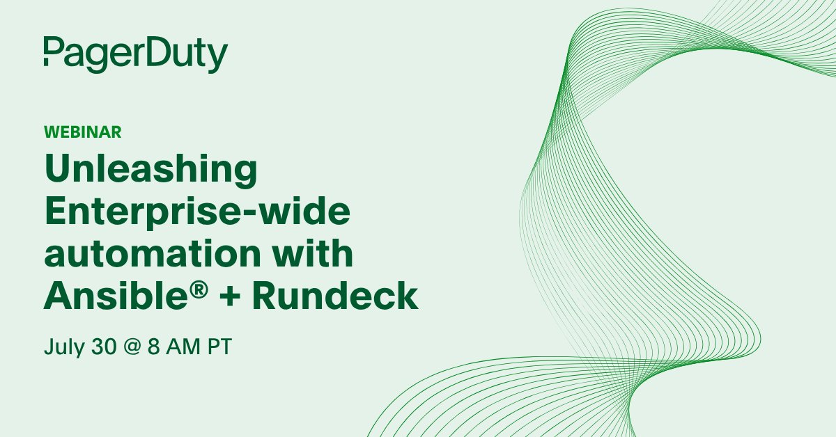 pagerduty's tweet image. Are configuration management complexities and deployment bottlenecks holding your team back?
🗓️ Join us next week to learn how integrating @ansible with Rundeck can help your team streamline operations and enhance IT environment resilience. Register now ➡️…