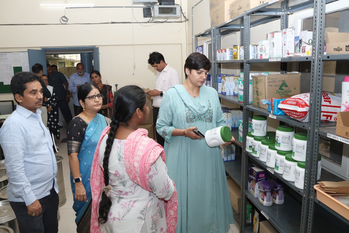 Collector Hyderabad (@collector_hyd) on Twitter photo Ensuring Nutrition & Hygiene for Every Child 👶💚
Collector Hyderabad visited Shishu Vihar, Ameerpet—emphasized timely nutrition, health checkups & hygiene.
She inspected kitchen, dorms, medical room & engaged with staff to ensure top care for children.
<a href="/TelanganaCMO/">Telangana CMO</a> Ensuring Nutrition & Hygiene for Every Child 👶💚
Collector Hyderabad visited Shishu Vihar, Ameerpet—emphasized timely nutrition, health checkups & hygiene.
She inspected kitchen, dorms, medical room & engaged with staff to ensure top care for children.
<a href="/TelanganaCMO/">Telangana CMO</a>