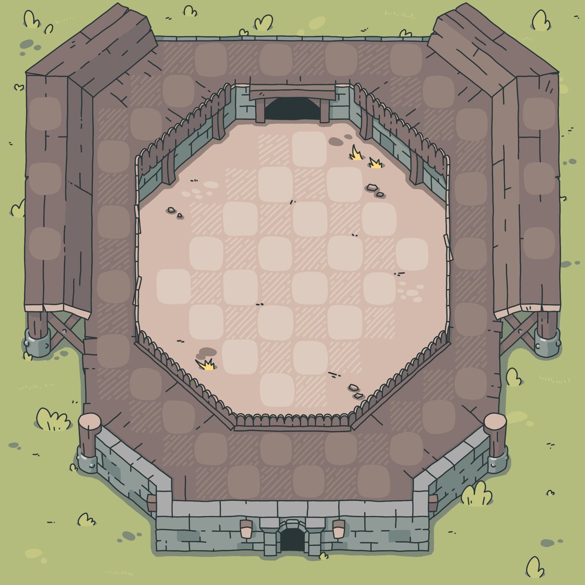 NomSteadGame's tweet image. Battle arenas are coming to NomStead! 🏟️
Here’s what to expect:
- At the center: live battles with stunning animations and deep strategic gameplay.
- Around the stadium: owners can place any objects or buildings: tool shops, weapon vendors, popcorn stands, taverns, and more.…