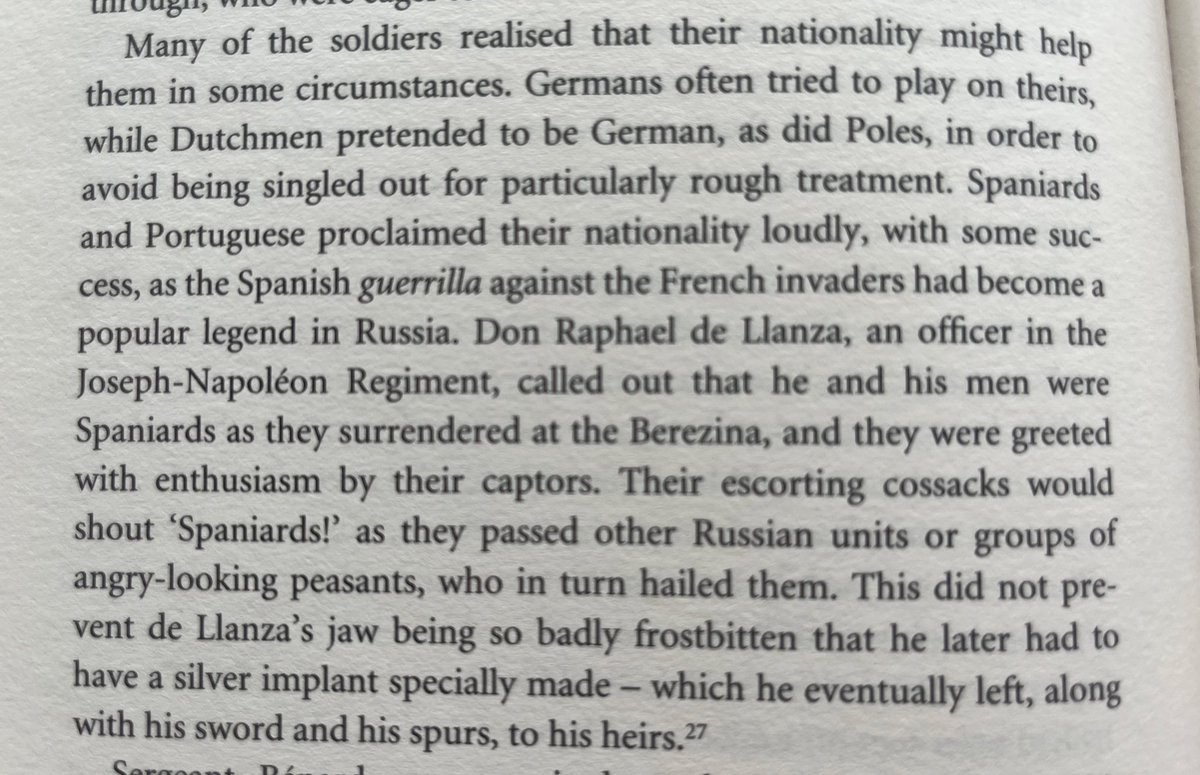 kamilkazani's tweet image. German facing
How POWs of different nationalities tried to pretend being someone else, to maximise their chances for survival. Looks like:
Spanish > German > French/Dutch > Polish
Basically, Spaniards & Portuguese got preferential treatment, Poles got the worst of the worst