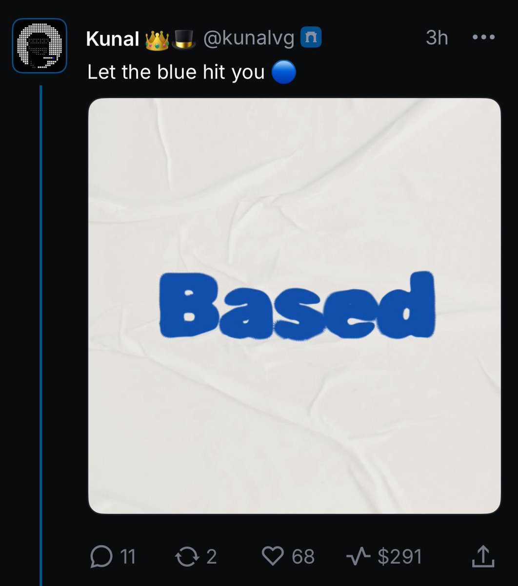 kunalvg's tweet image. Okay, posts on the @baseapp are now rivaling my CT engagement.