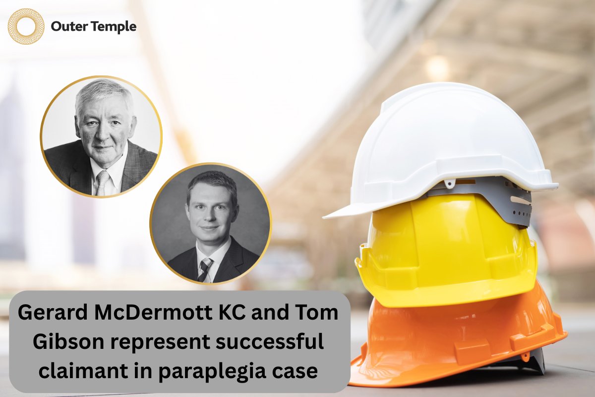 Gerard McDermott KC and Tom Gibson represented a young paraplegic man who received an 8-figure settlement following an accident at work. 

The claimant was working as an engineer on overhead power lines when he fell 50 feet from a pylon.

Read more: outertemple.com/gerard-mcdermo…