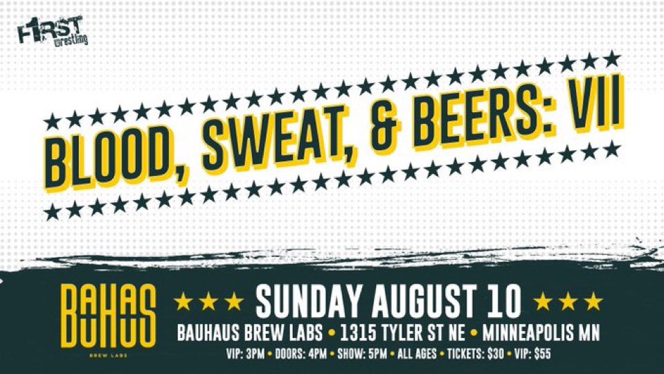 BillWillTeacher's tweet image. Don’t procrastinate. Be proactive, and get your tickets now.
🤼♀️ @f1rstwrestling
🍻 @BauhausBrewLabs
🎟️ dojour.us/e/56548-blood-…