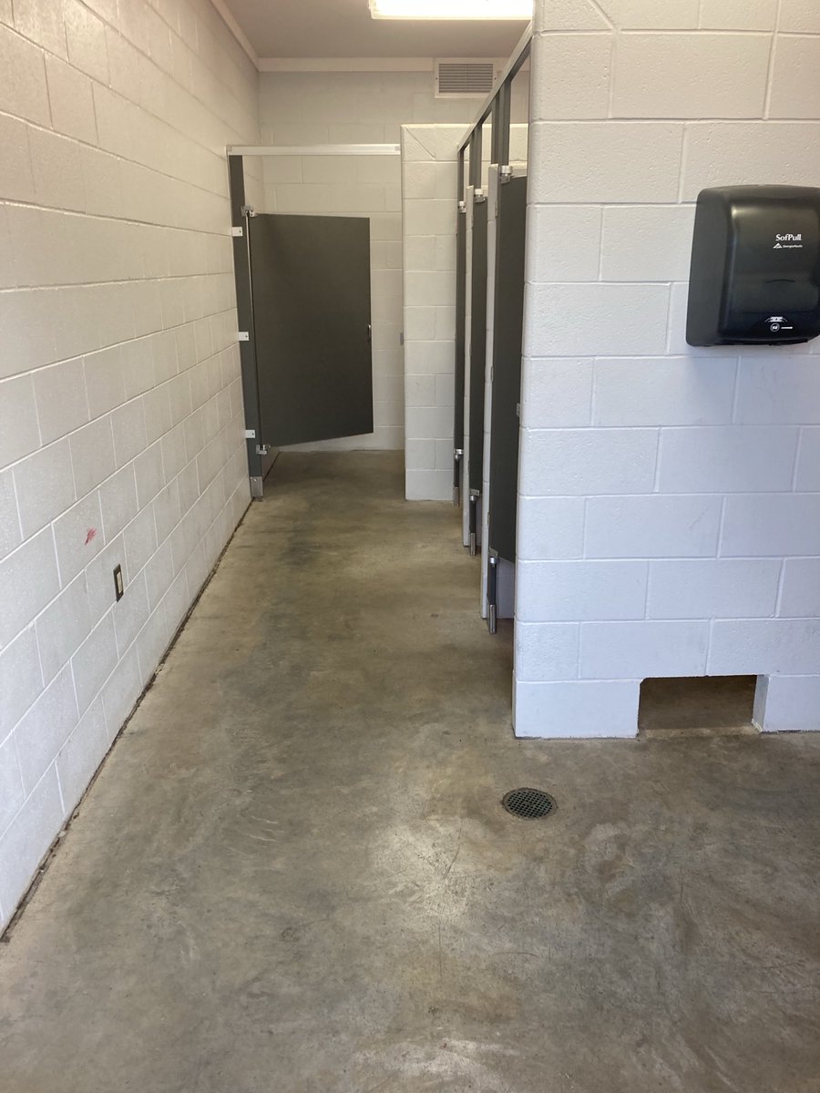 NelsonCoHSAthl1's tweet image. Before and after photos of Nelson Co football/soccer home side restrooms. Lots of time spent this summer on NC athletic facilities.