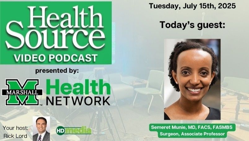 marshall_health's tweet photo. #Obesity can lead to serious health issues. On the #HealthSource Podcast, Dr. Semeret Munie shares when weight loss surgery may be the next step. 

🎧 Watch &amp; Listen: https://t.co/84Q11Q0qPt

📞 Center for Surgical Weight Control at Cabell Huntington Hospital
304-300-4118 https://t.co/LrYRR10EbO