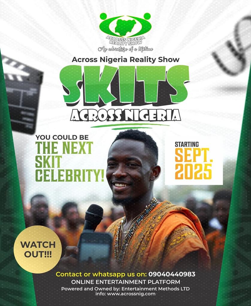 SPLASH HITZ ENT. (@usehjohn) on Twitter photo #Repost @across_nigeria_reality_show
SkitMakers!!!! Stand up!!!
This is your chance to be famous & rich..
Skit Across Nigeria Competition.
Show Starts September..
Go and dust your tripod & clean your camera lens.
It’s about to get lit up in here 🙌
<a href="/Across_Nig_Show/">Across_Nigeria_Reality_Show</a> #Repost @across_nigeria_reality_show
SkitMakers!!!! Stand up!!!
This is your chance to be famous & rich..
Skit Across Nigeria Competition.
Show Starts September..
Go and dust your tripod & clean your camera lens.
It’s about to get lit up in here 🙌
<a href="/Across_Nig_Show/">Across_Nigeria_Reality_Show</a>