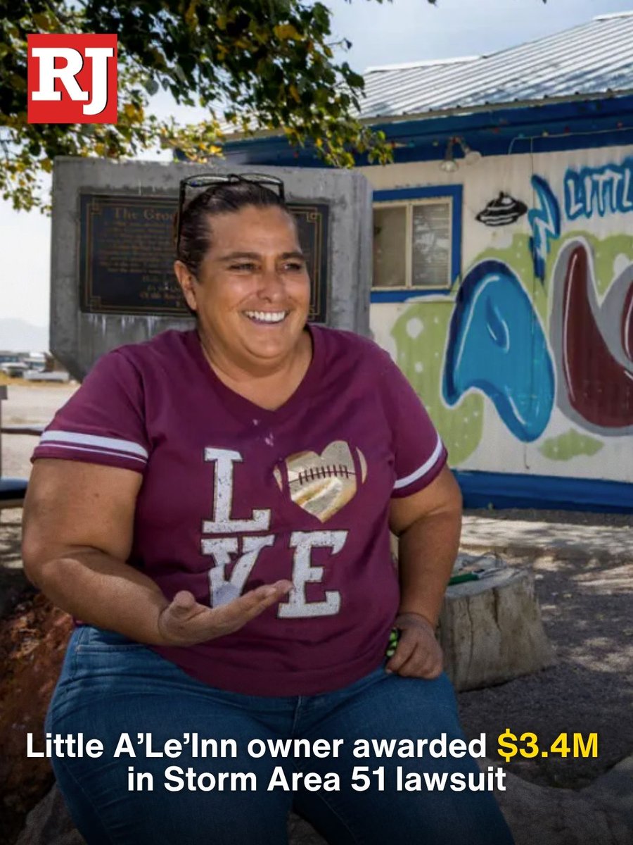 reviewjournal's tweet image. Connie West, the owner of the Little A’Le’Inn in Rachel, revealed in an upcoming Netflix documentary that she was awarded $3.4 million in a Storm Area 51 lawsuit.
READ MORE: lvrj.com/post/3399214