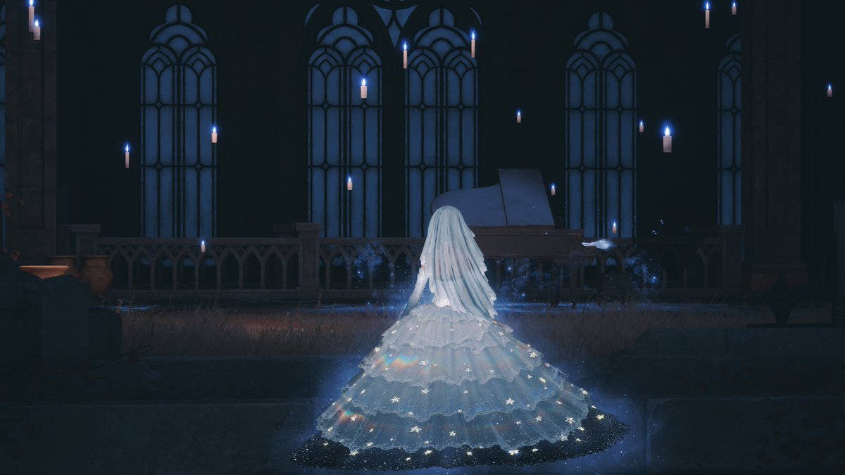 kjaano's tweet image. She fell in silk, the bells went still,
a promise broken on the hill.
He wept, and where his tears had bled,
a rose arose where love had fled.
Her soul brushed petals, soft and red
and death forgot she once was dead.
#InfinityNikki #infinitynikkitwt #ใคใณใใฃใใใฃใใญ