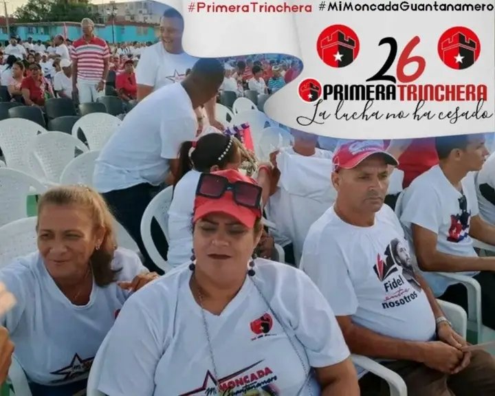 Dio inicio en Caimanera, Guantánamo, Cuba, el acto Provincial por el 26 de julio, convencido de la Historia que hemos vivido y seguiremos defendiendo.#MiMoncadaGuantanamero , <a href="/CubaMined/">MINED</a>,<a href="/Educa_Gtmo/">Dgeap Guantánamo Cuba</a> ,<a href="/villafruel900/">Raquel Laviste Villafruela</a>,<a href="/yoeaberob1/">Yoel Perez Garcia</a>.