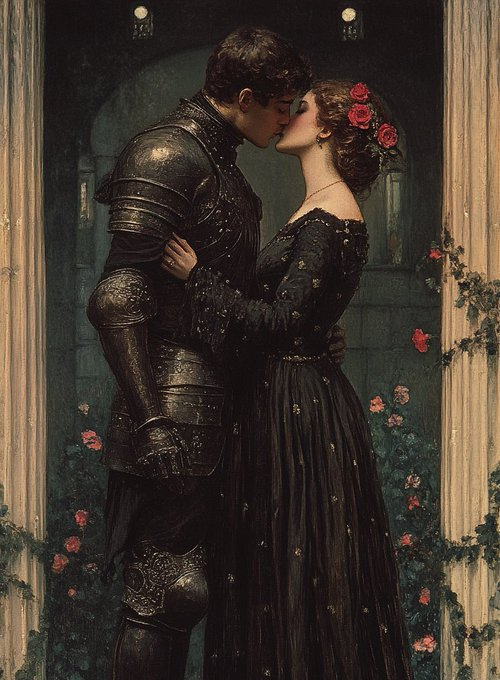 KnightWorlds's tweet image. "True love is laying down your sword and walking hand in hand."