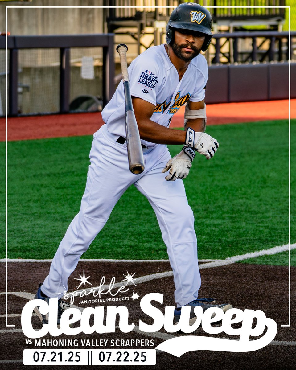WVBlackBears's tweet image. ๐๐พ๐๐๐ ๐ the Bears got their first sweep of the second half! West Virginia beat Mahoning Valley in a two-game set, improving to 12-5 at Kendrick Family Ballpark.
Presented by | @ProductsSparkle
๐๏ธ : bit.ly/BlackBearsSingโฆ