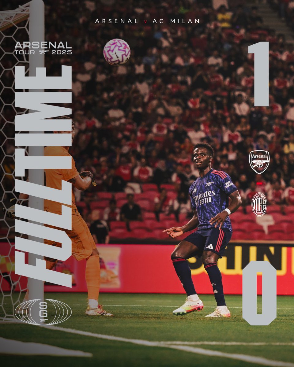 Arsenal's tweet image. One-nil to The Arsenal ❤️
A penalty shoot-out will now follow 🎯