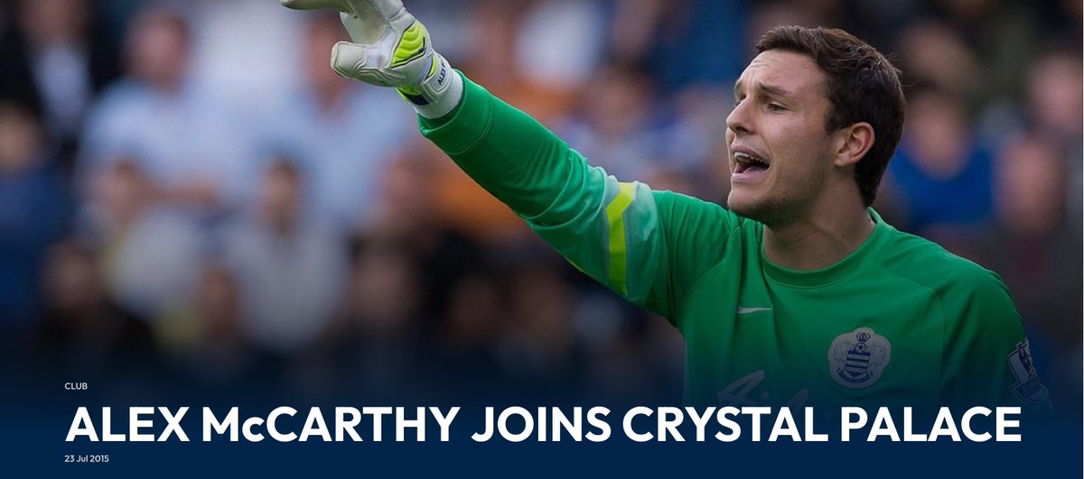 QPRReport's tweet image. 10 Years ago today...#OnThisDay in 2015: @QPR announce the sale of Goalkeeper Alex McCarthy to @CPFC. (The sale came just a few days #QPR had signed Tjaronn Chery (#Alex McCarthy these days is I think with @SouthamptonFC) qpr.co.uk/news/archive/a…