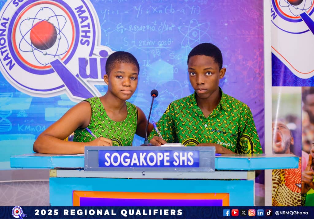 VOLTA:

End of Contest

Sogakope SHS: 49pts
Ola SHS, Ho: 42pts
Jim Bourton Memorial Agric SHS: 08pts

Congratulations Sogakope SHS 🎊🎊