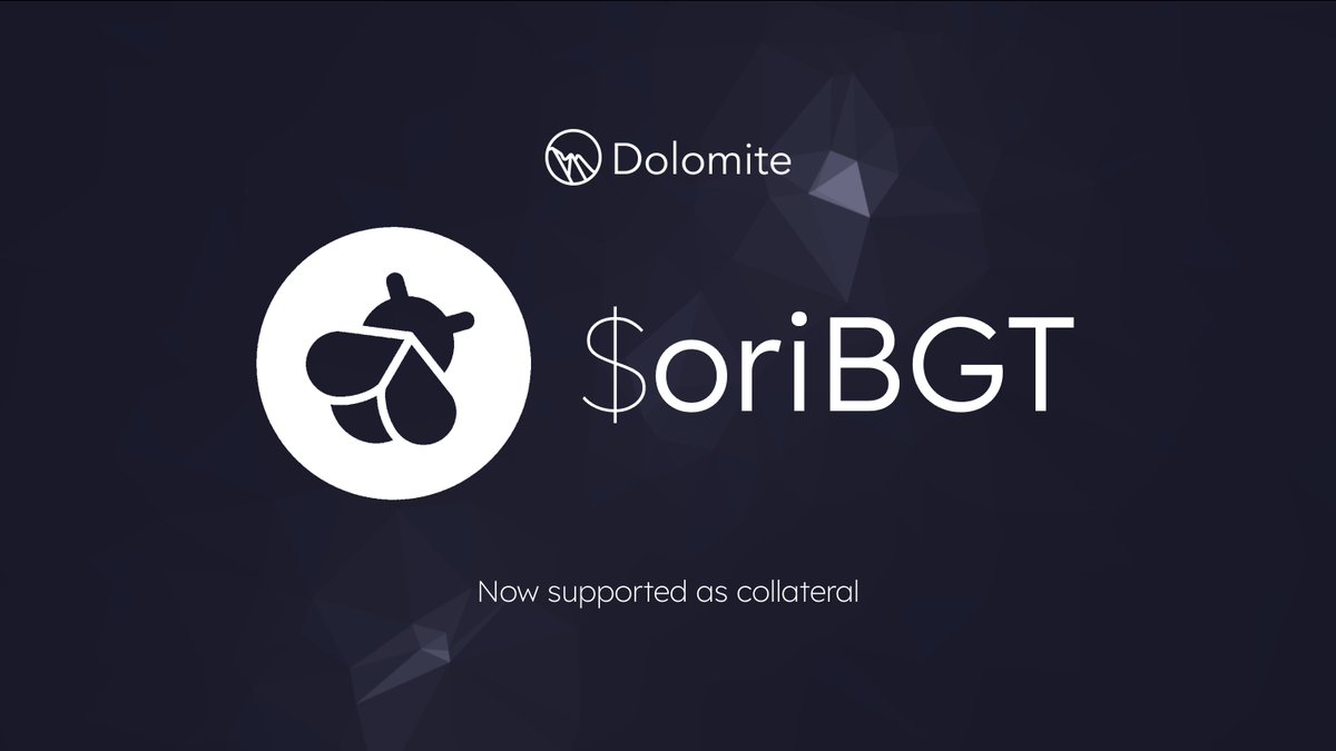 New Integration Alert: $oriBGT from <a href="/origami_fi/">Origami Finance</a> is now live on Dolomite.

📈 Auto-compounding.
🌾 Yield-maxxing.
🐻 Fully Berachain-aligned.

Read on 🧵