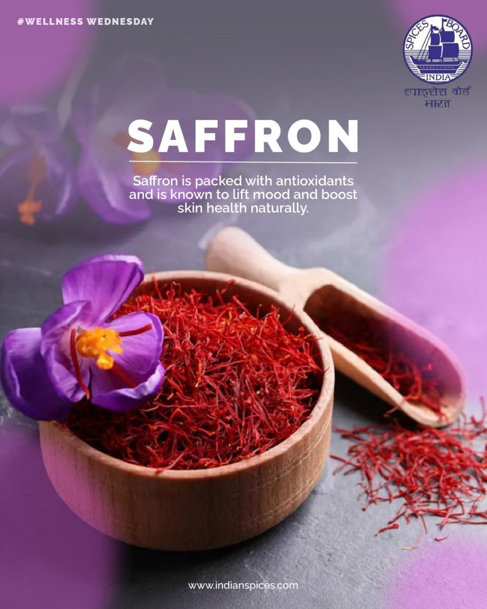 Feel good inside and out—saffron isn’t just a spice, it’s wellness in a thread!
#WellnessWednesday #SaffronBenefits #GlowNaturally #MoodBooster #SpicesBoard