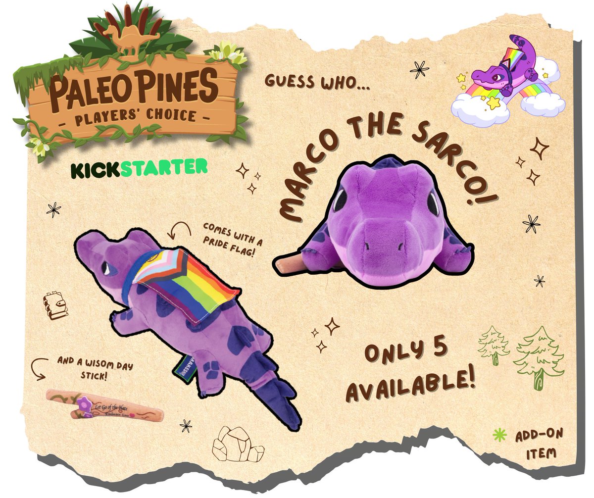 PaleoPines's tweet image. Yesterday we did a massive 'Plushie Count' and discovered 5 Marco the Sarcos! ๐ These will be available as add-on pledges from 4pm BST today on our #Kickstarter!
๐ถโ๐ซ๏ธbit.ly/3HlOPzZ