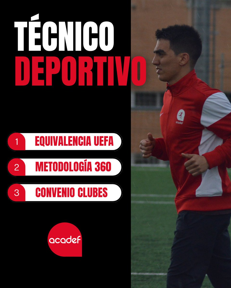 🚨¡INSCRIPCIONES ABIERTAS!🚨
¿Te apasiona el fútbol?
🎓 Curso de Entrenador de Fútbol - Nivel I, II y III
📍 Modalidad: Semipresencial 
🏅 Título oficial avalado por Ministerio de Educación  
📲 ¡Solicita información o inscríbete ya!
👉 WhatsApp: +34637940736
